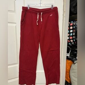 Red league wide leg sweats XL